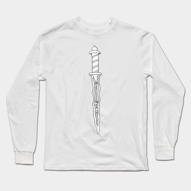 The Dark One's Dagger Long Sleeve T-Shirt by rainilyahead